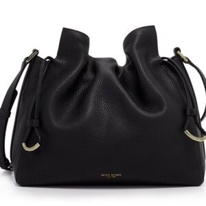 HENRI BENDEL BUCKET BAG BLACK LEATHER NEW